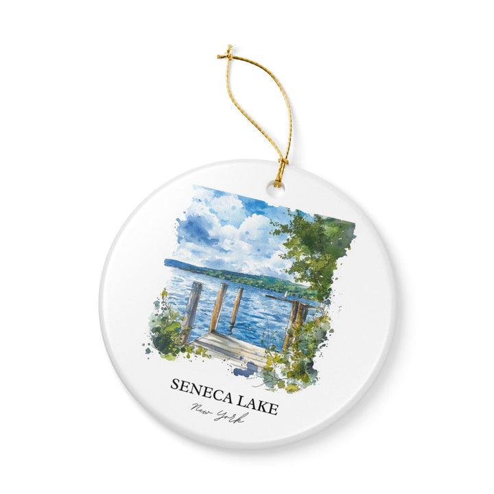 Seneca Lake NY Ornament: Unique Seneca Lake NY Souvenir, Seneca Lake Xmas Decor, and Authentic Seneca Lake Gift