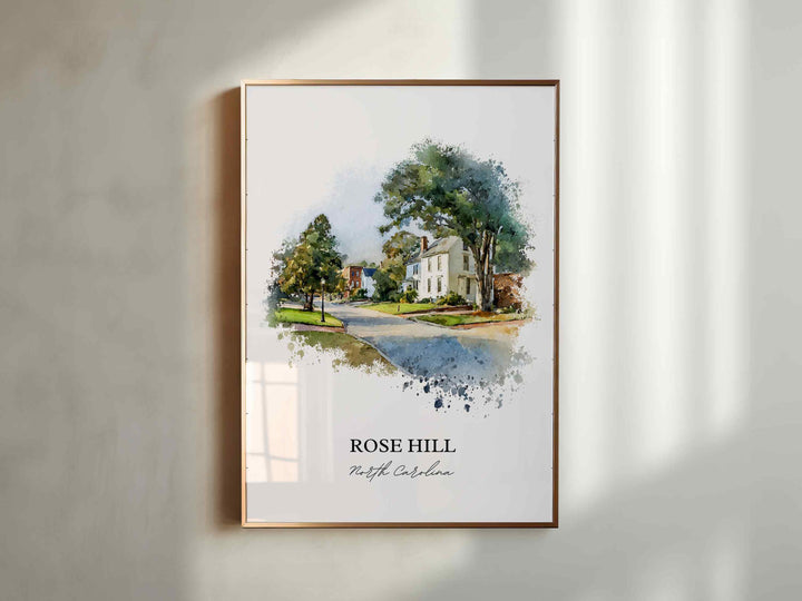 Rose Hill, North Carolina – Watercolor Art Print