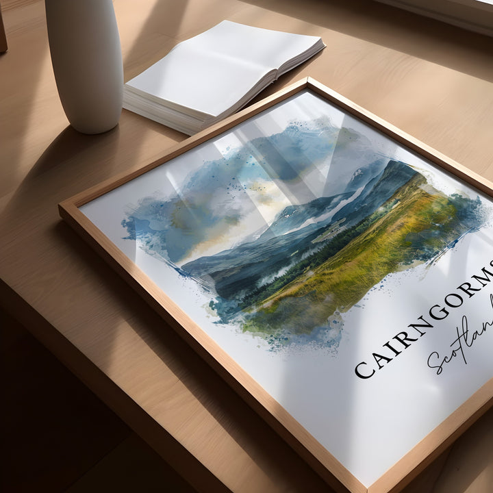 Cairngorms, Scotland – Watercolor Art Print