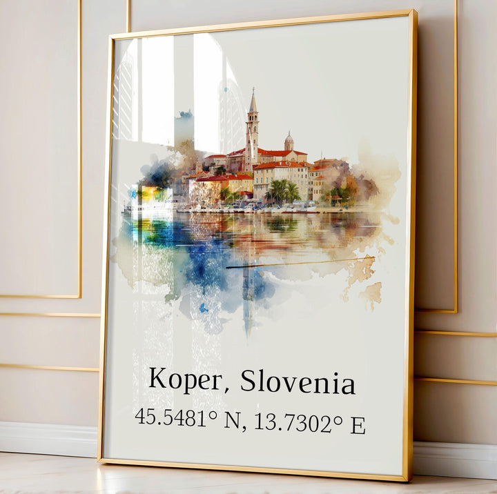 Koper Slovenia wall art - Slovenia, Koper poster, Koper Wedding gift, Koper Birthday present, Custom Text, Personalised Gift