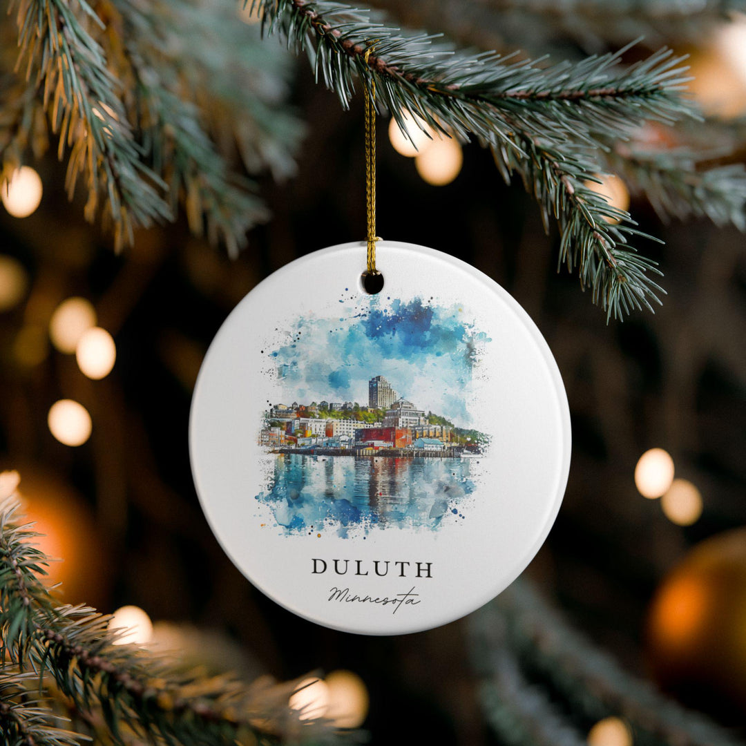 Duluth Ornament: Unique Duluth Minnesota Souvenir, Minnesota Xmas Decor, and Authentic Duluth MN Gift
