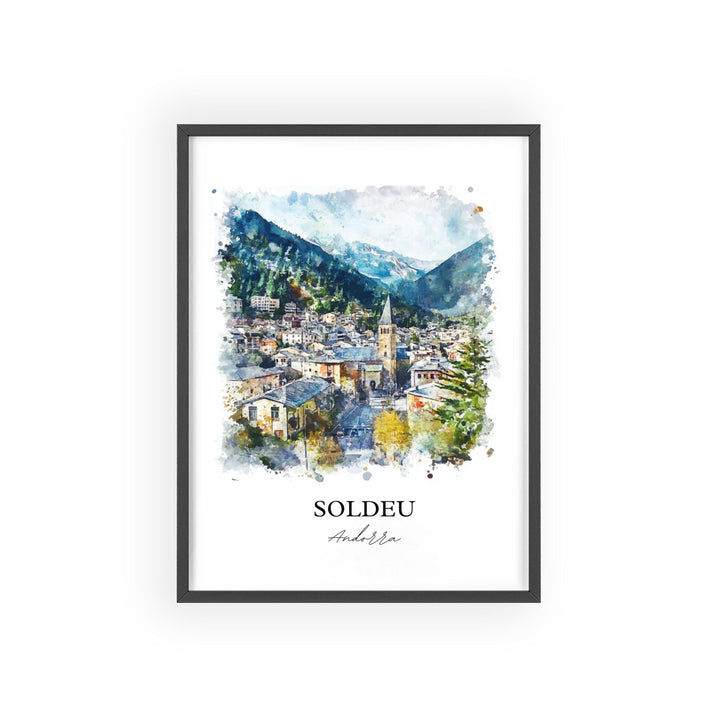 Soldeu, Andorra – Watercolor Art Print