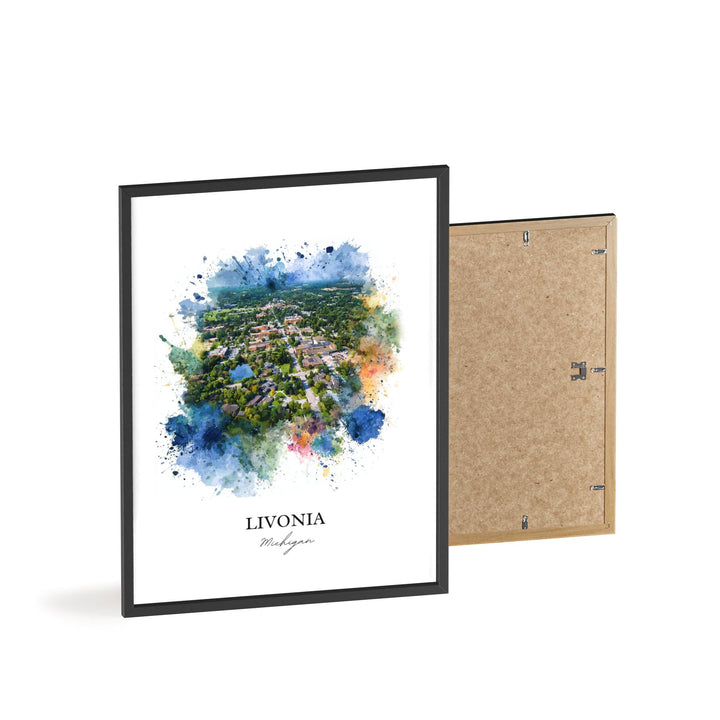 Livonia, Michigan – Watercolor Art Print