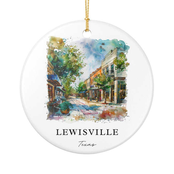 Lewisville TX Ornament: Unique Lewisville TX Souvenir, Lewisville Texas Xmas Decor, and Authentic Lewisville TX Gift