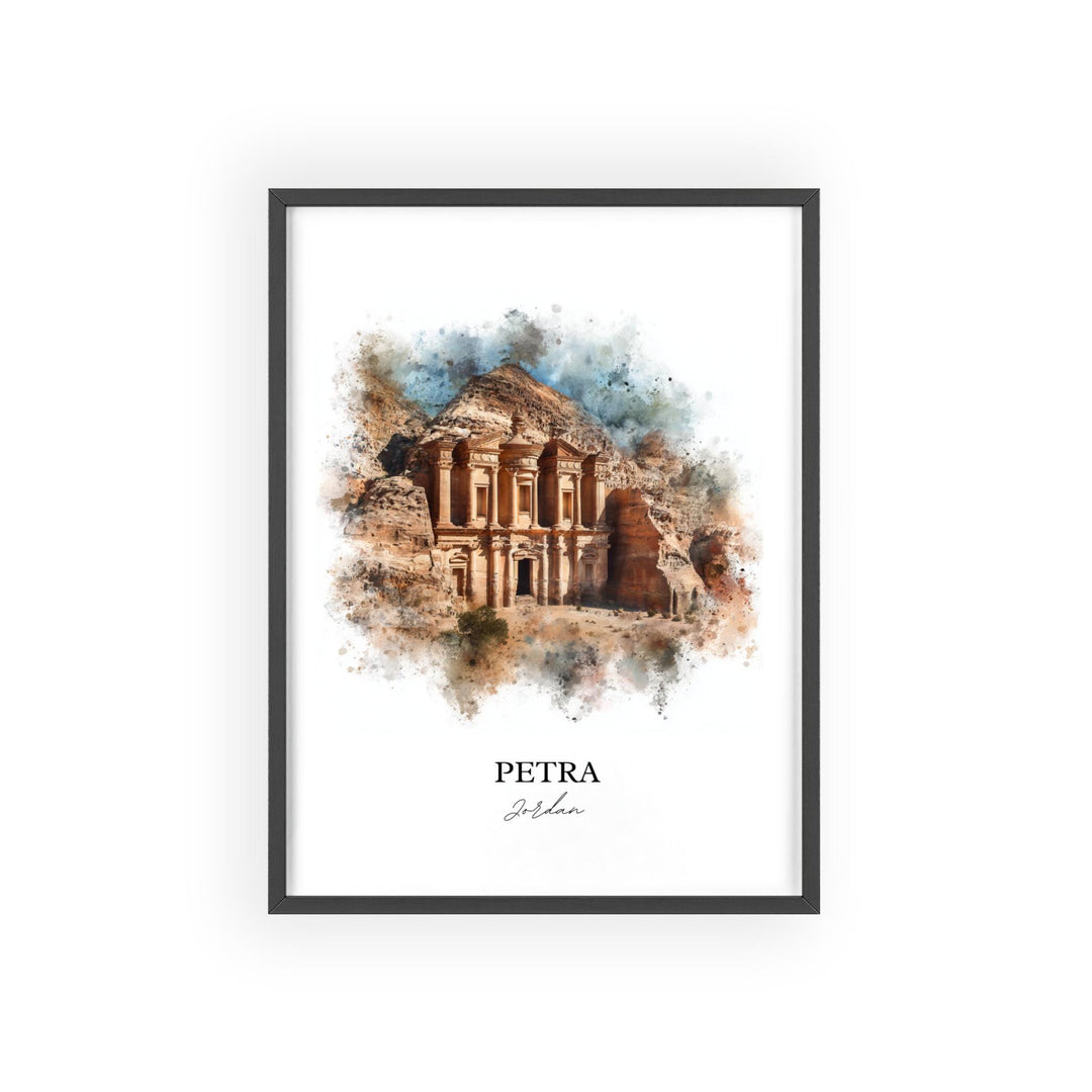 Petra, Jordan – Watercolor Art Print