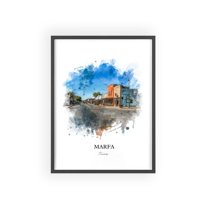 Marfa, Texas – Watercolor Art Print