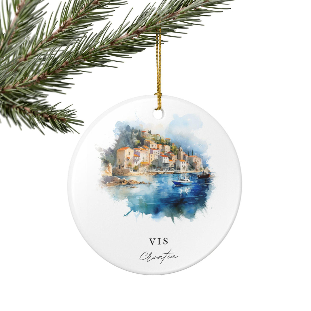 Vis Croatia Ornament: Unique Vis Souvenir, Vis Croatia Xmas Decor, and Authentic Croatia Gift