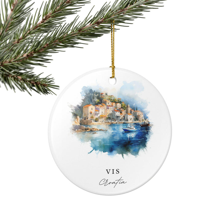 Vis Croatia Ornament: Unique Vis Souvenir, Vis Croatia Xmas Decor, and Authentic Croatia Gift
