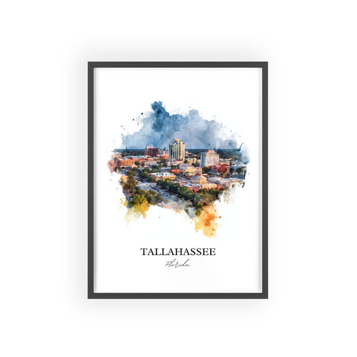 Tallahassee, Florida – Watercolor Art Print
