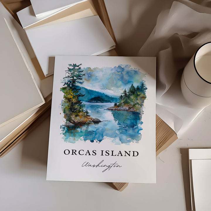 Orcas Island, USA – Watercolor Art Print