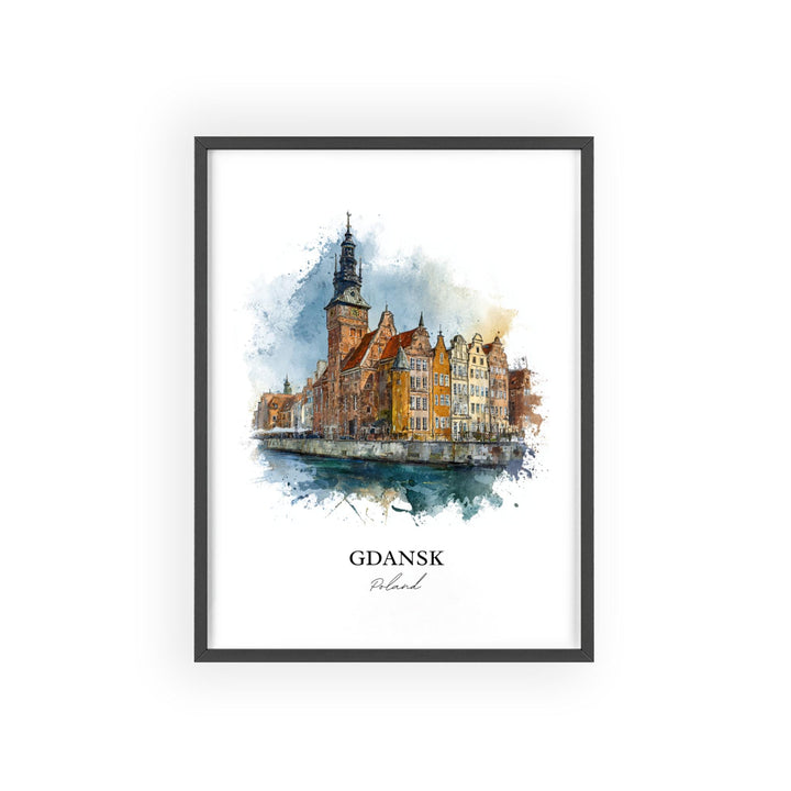 Gdansk, Poland – Watercolor Art Print