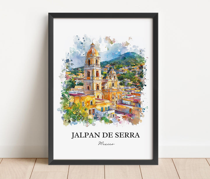 Jalpan de Serra Wall Art, Querétaro Print, Mexico Watercolor Art, Jalpan de Serra Gift, Travel Print, Travel Poster, Housewarming Gift