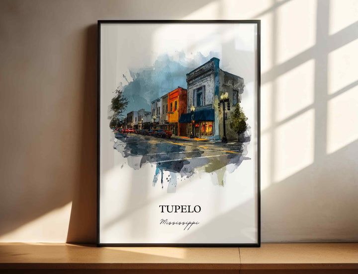 Tupelo, Mississippi – Watercolor Art Print