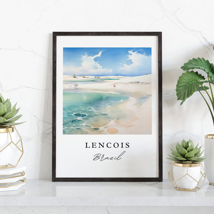 Lencois Brazil wall art - Brazil, Lencois poster print, Lencois Wedding gift, Lencois Birthday present, Custom Text, Perfect Gift