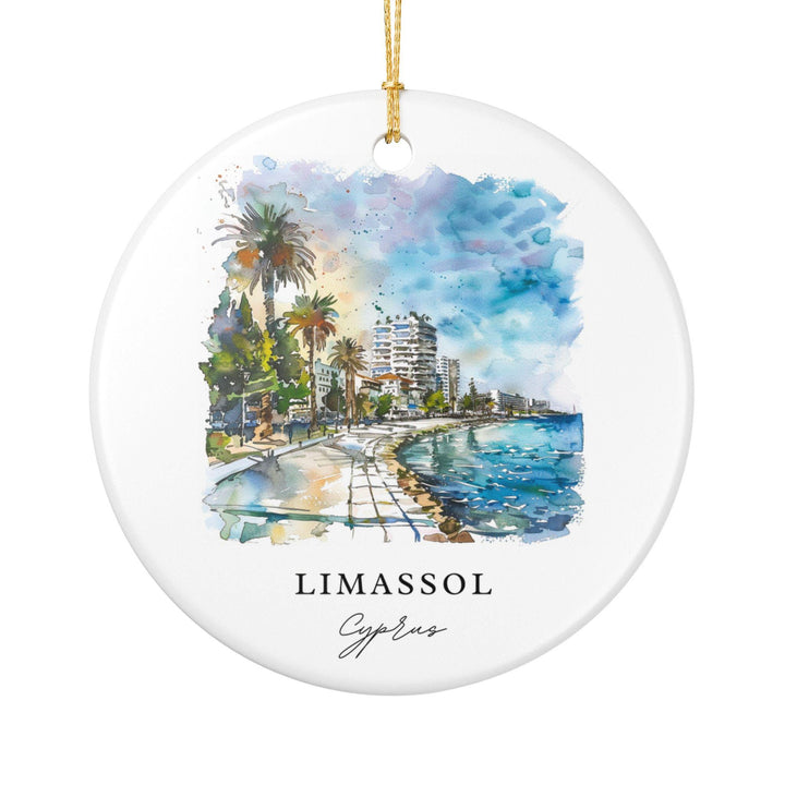 Limassol Cyprus Ornament: Unique Cyprus Souvenir, Limassol Xmas Decor, and Authentic Limassol Cyprus Gift
