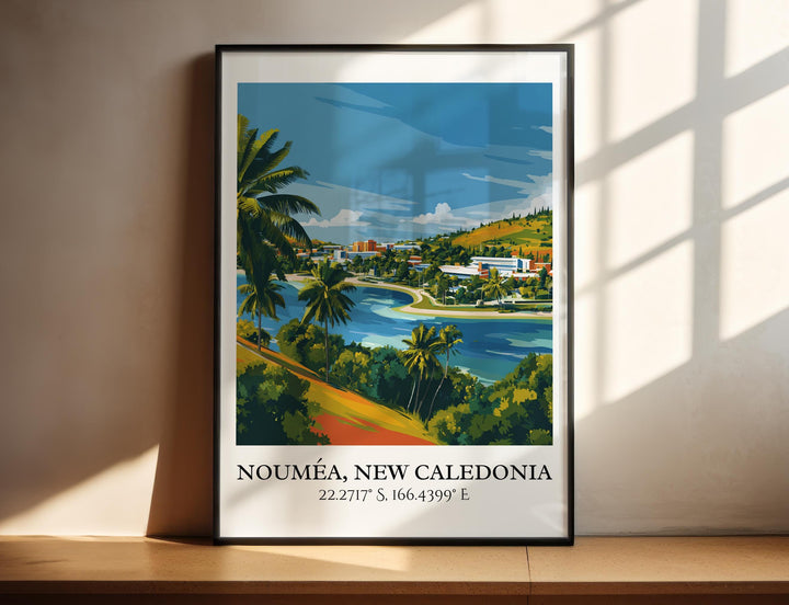 Nouméa Art, Nouméa Retro Travel Art, New Caledonia Home Decor, New Caledonia Gift, New Caledonia Art, Travel Prints, Housewarming Gift