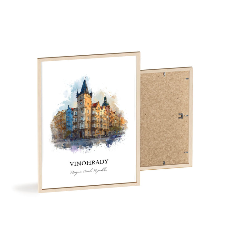 Vinohrady, Czech Republic – Watercolor Art Print