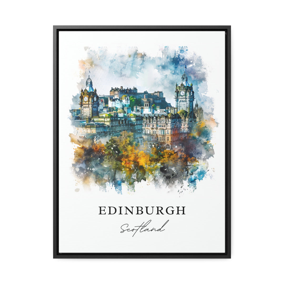 Edinburgh Wall Art, Edinburgh Print, Edinburgh Scotland Watercolor Art, Scotland Gift,