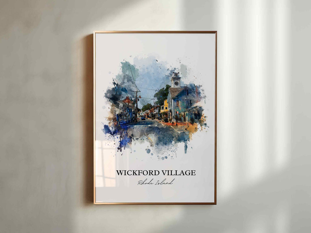 Wickford, Rhode Island – Watercolor Art Print
