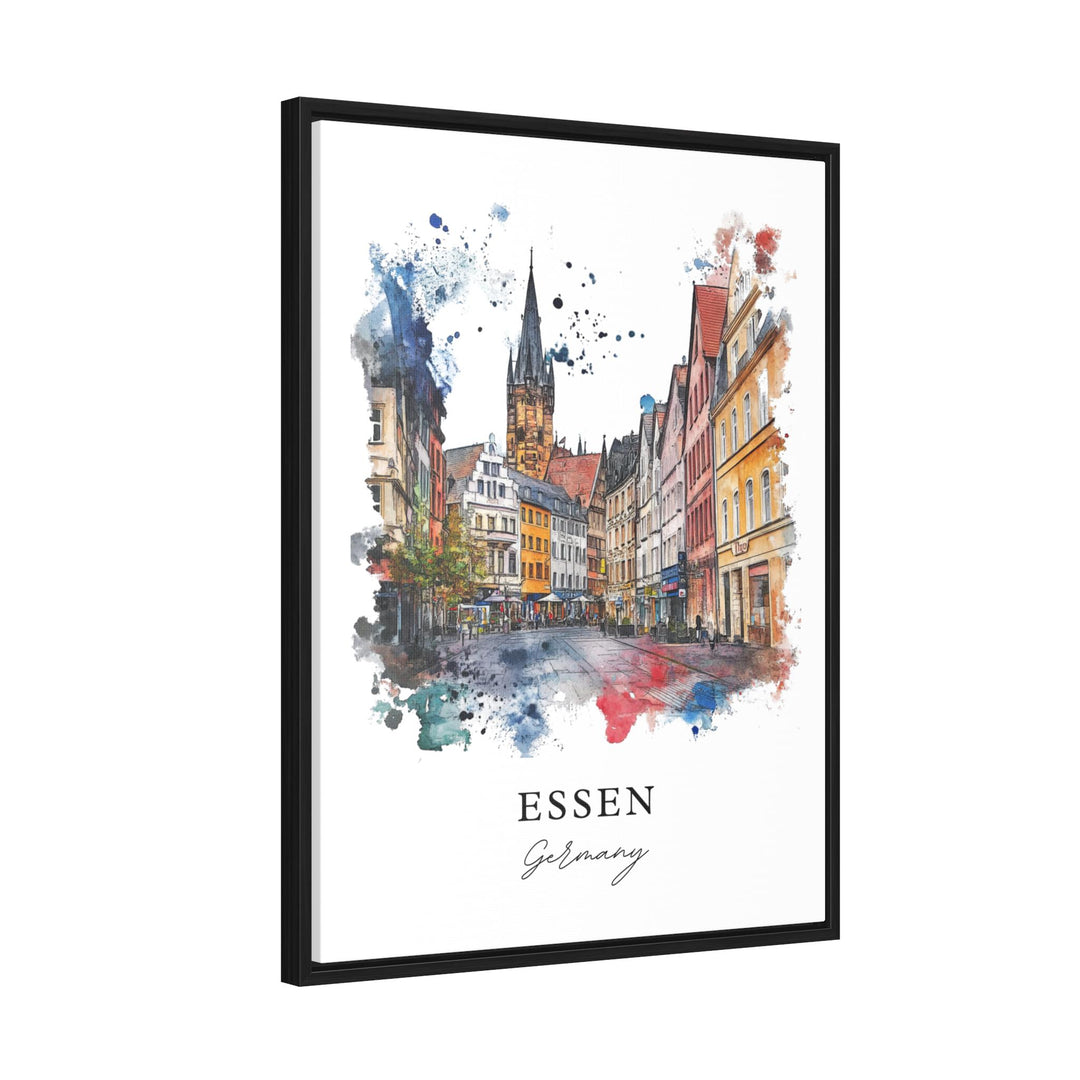 Essen Germany Wall Art, Essen Print, Essen Watercolor Art, Dusseldorf Gift,