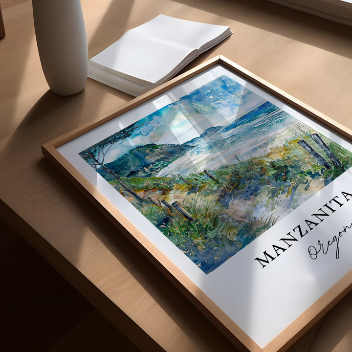Manzanita, Oregon  - Watercolor Art Print