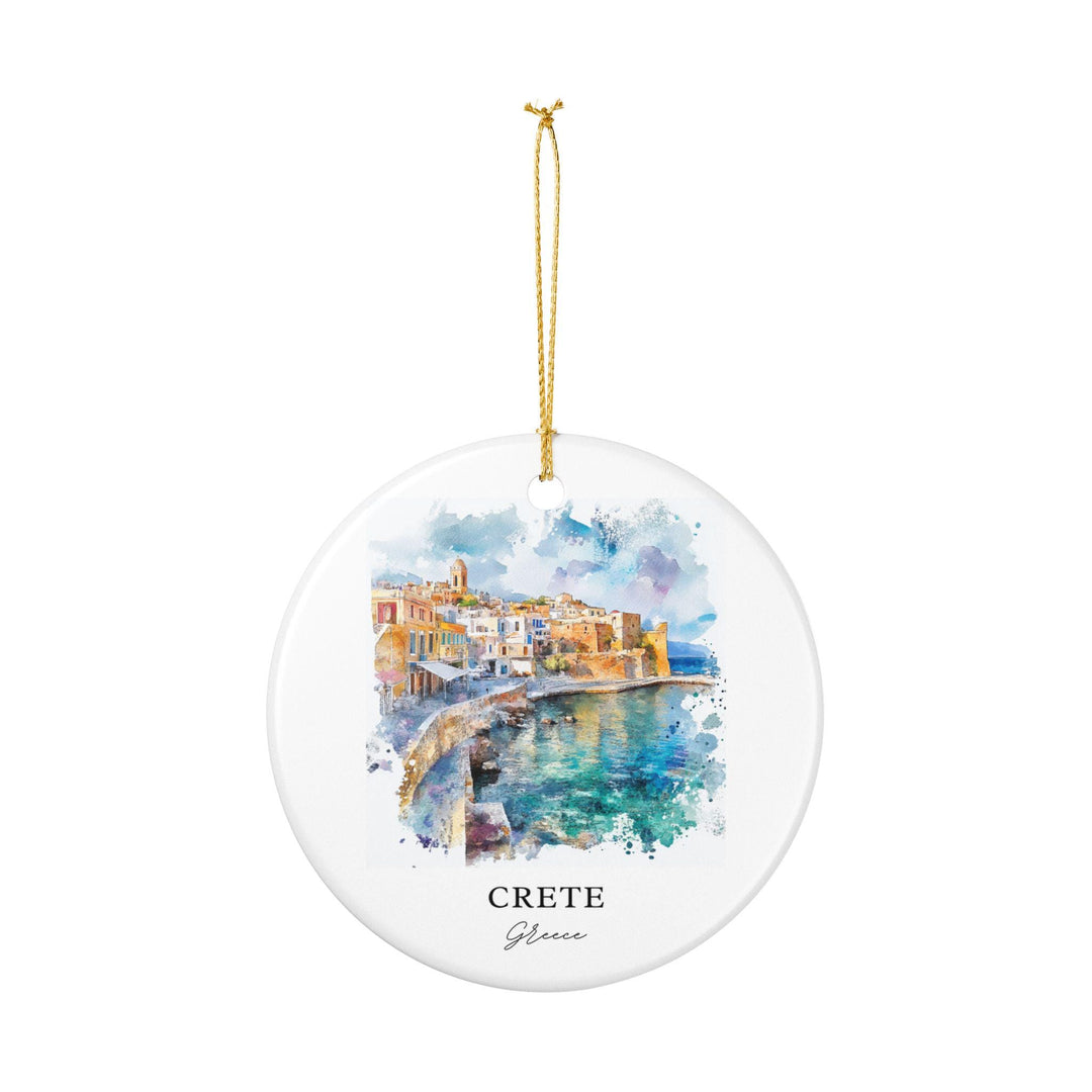 Crete Greece Ornament: Unique Crete Souvenir, Crete Xmas Decor, and Authentic Crete Greece Gift