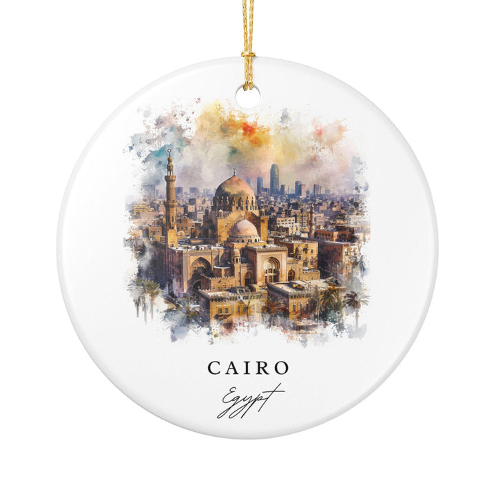 Cairo Egypt Ornament: Unique Cairo Egypt Souvenir, Egypt Xmas Decor, and Authentic Egypt Gift