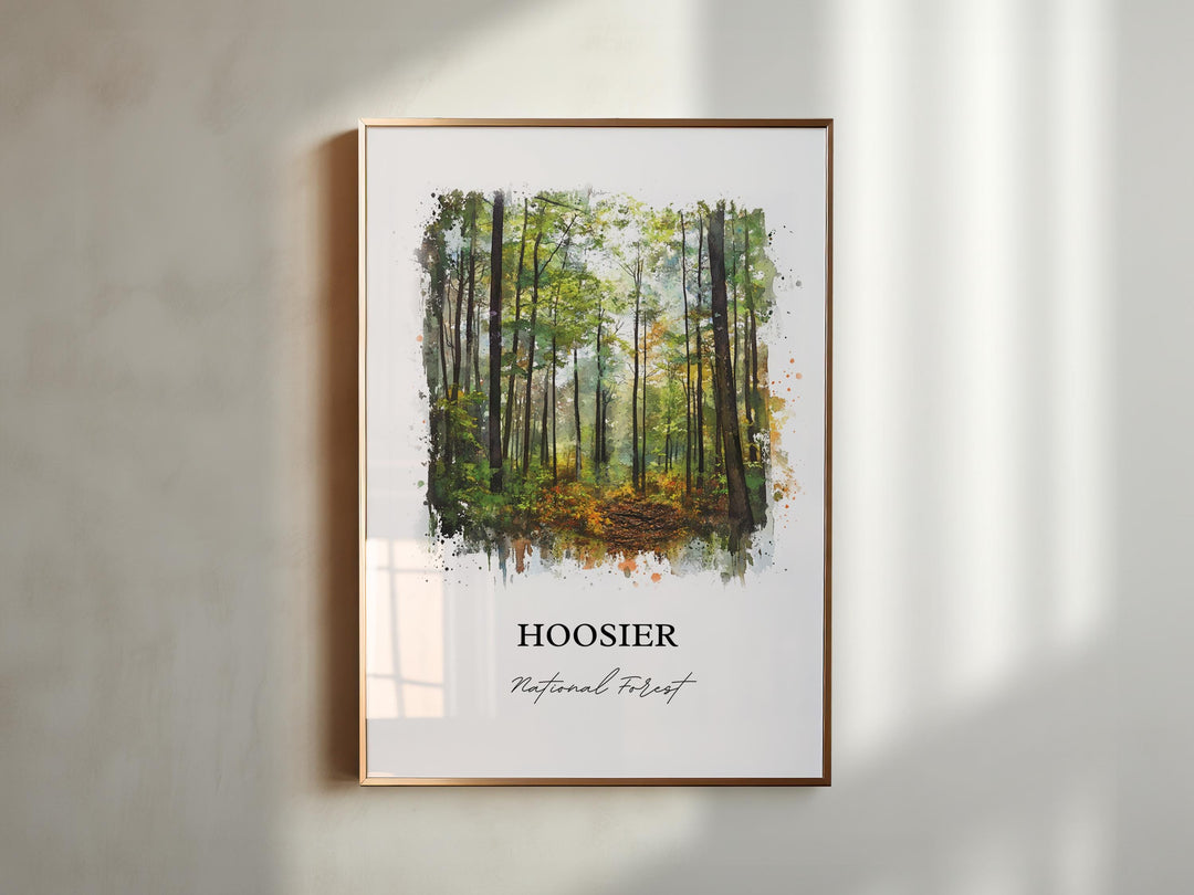Hoosier National Forest, Indiana – Watercolor Art Print