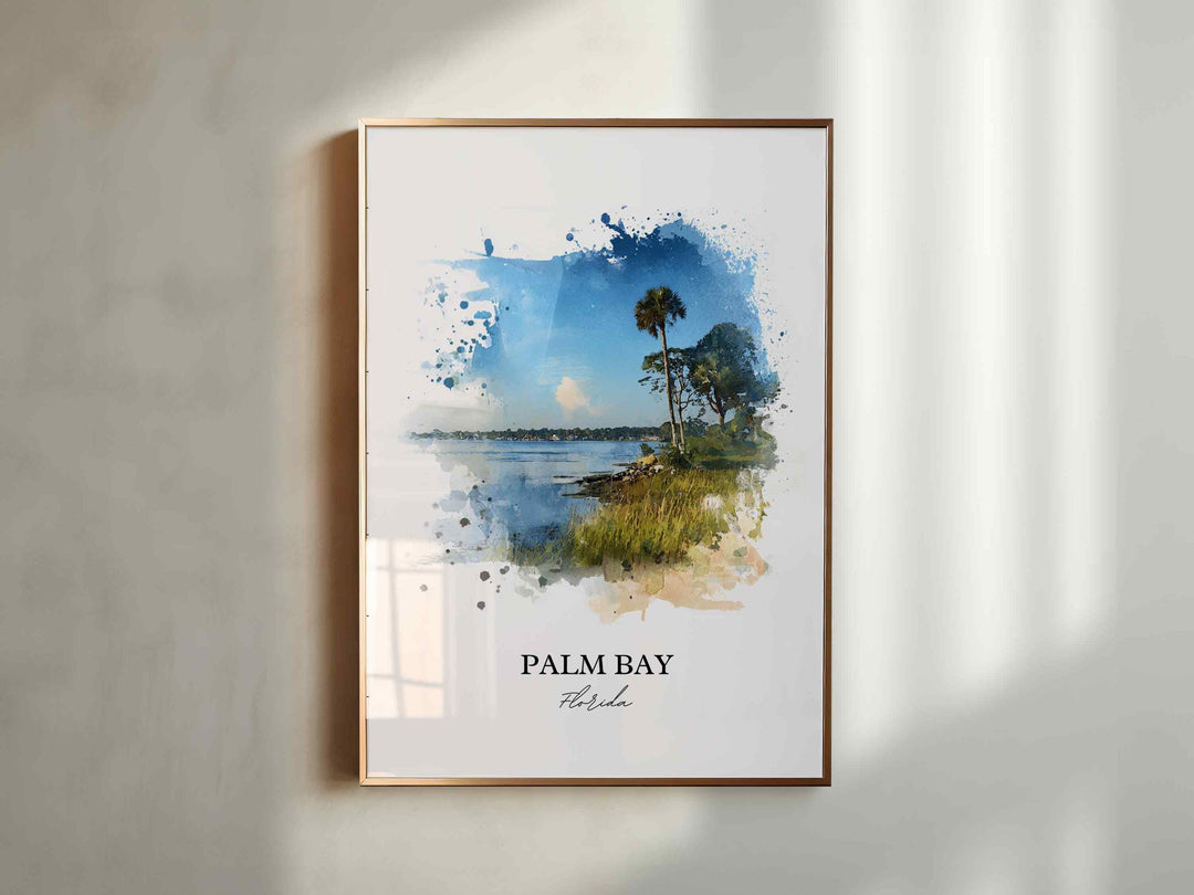 Palm Bay, Florida – Watercolor Art Print