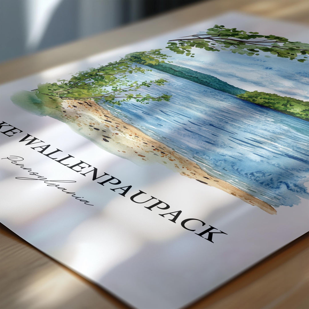 Lake Wallenpaupack Wall Art, Tafton PA Print, Pennsylvania Artwork, Lake Wallenpaupack Gift, Travel Print, Travel Poster, Housewarming Gift