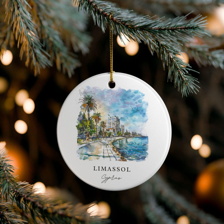 Limassol Cyprus Ornament: Unique Cyprus Souvenir, Limassol Xmas Decor, and Authentic Limassol Cyprus Gift