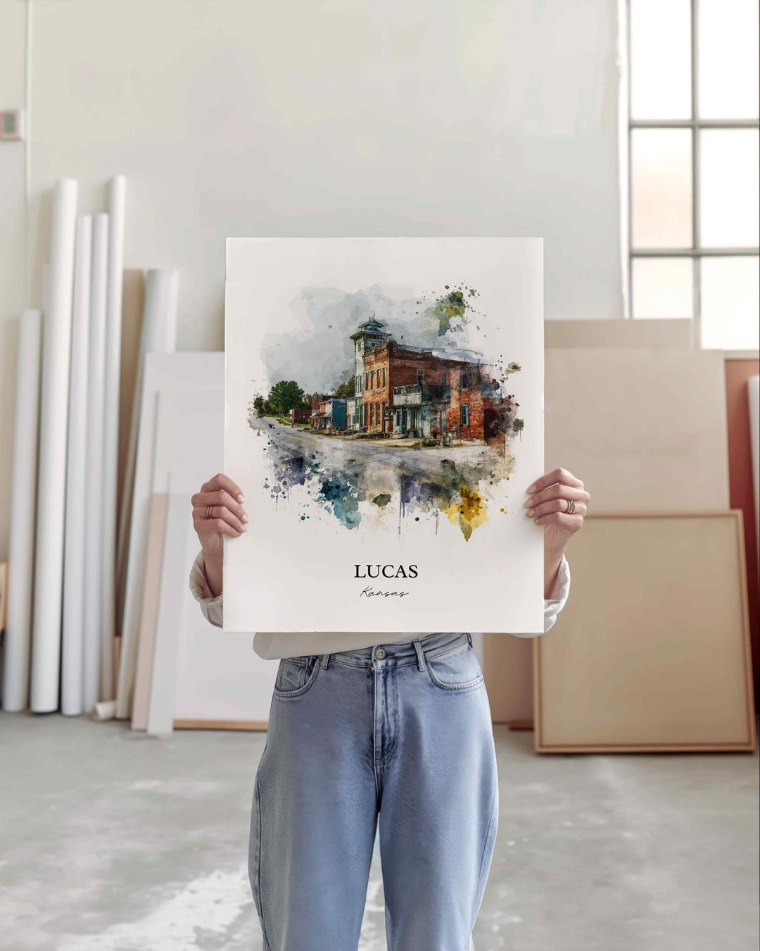 Lucas, Kansas – Watercolor Art Print