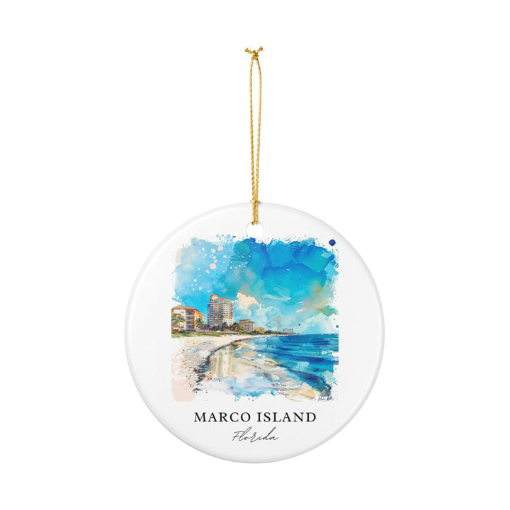 Marco Island Ornament: Unique Marco Island Souvenir, Marco Island Xmas Decor, and Authentic Marco Island FL Gift