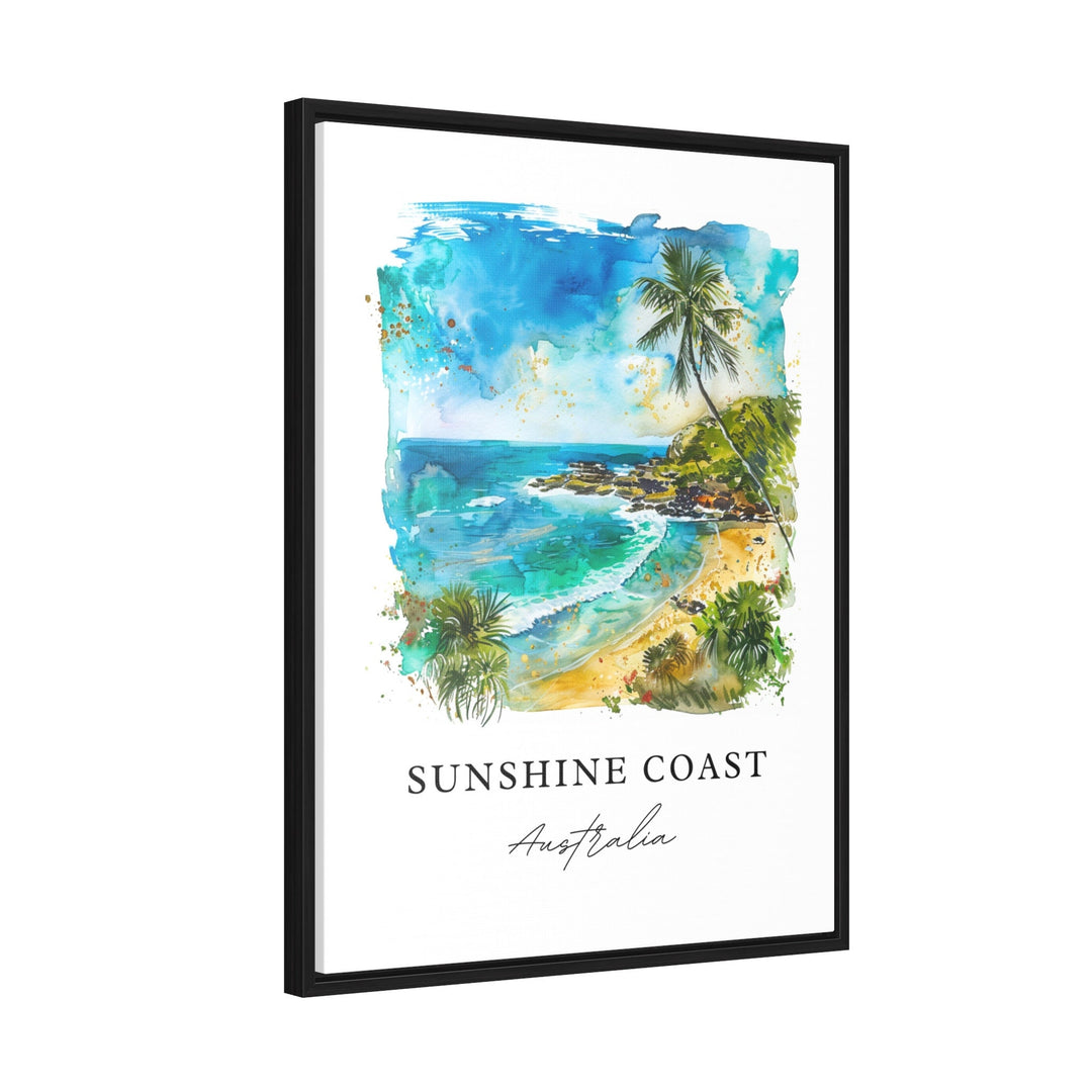 Sunshine Coast Art, Sunshine Coast Print, Sunshine Coast Aus Watercolor, Queensland Art Gift,