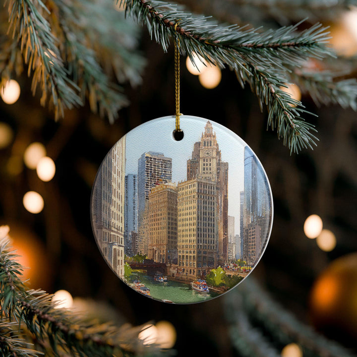 Chicago IL Ornament: Unique Chicago Souvenir, Chicago IL Xmas Decor, and Authentic Chicago Illinois Gift
