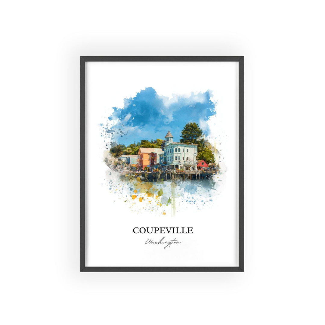 Coupeville, WA – Watercolor Art Print