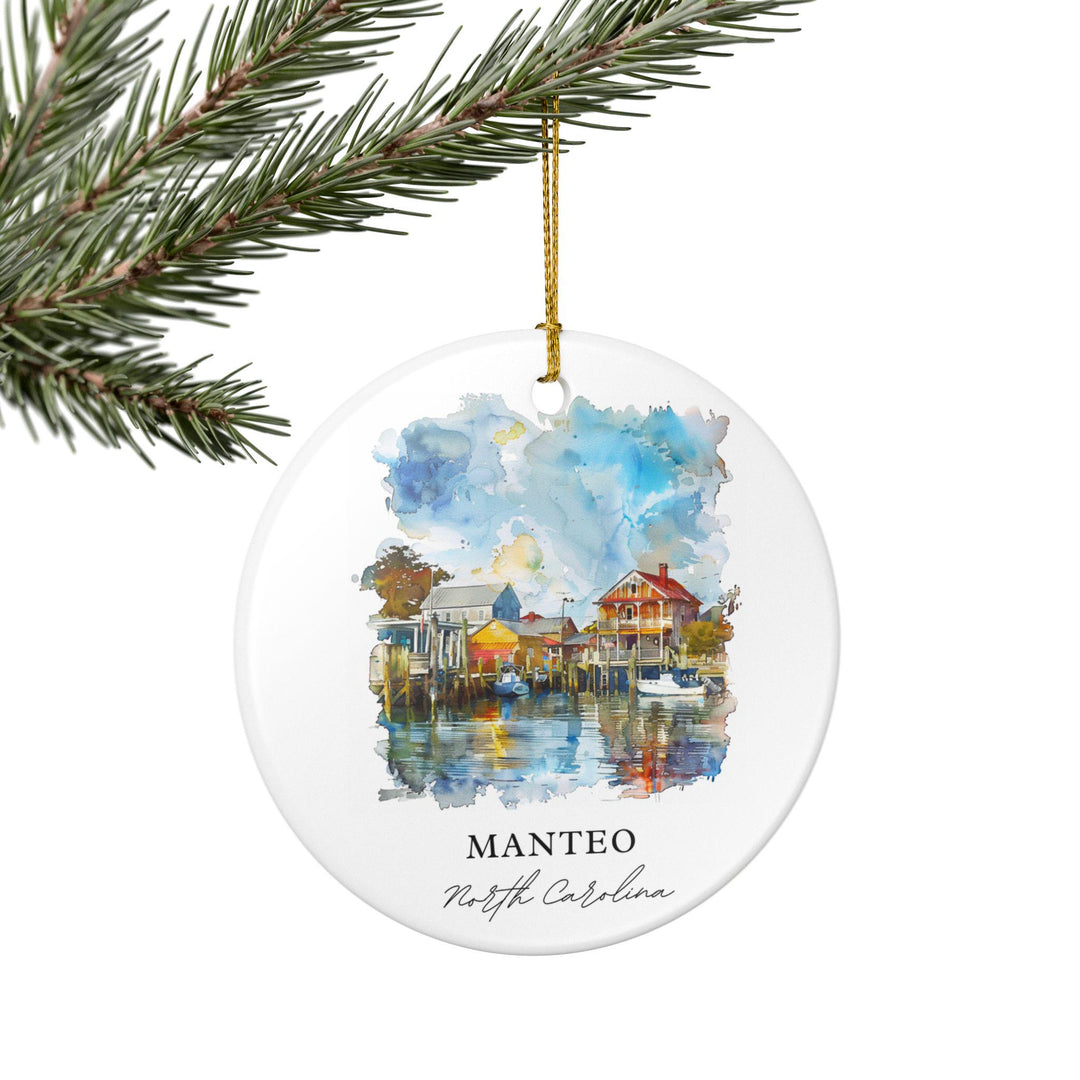 Manteo NC Ornament: Unique Manteo NC Souvenir, North Carolina Xmas Decor, and Authentic Manteo NC Gift