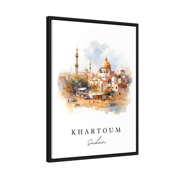 Khartoum Sudan Wall Art, Khartoum Print, Sudan Watercolor Art, Khartoum Gift, Sudan