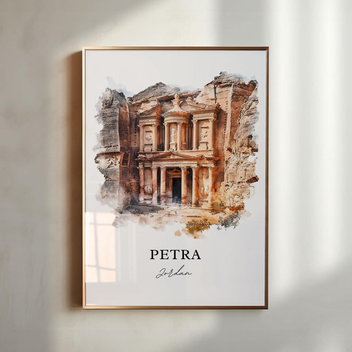 Petra, Jordan – Watercolor Art Print