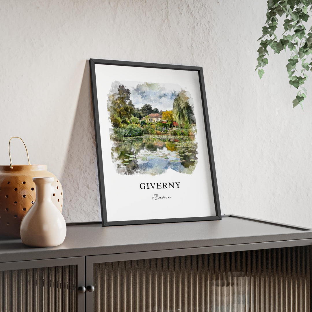 Giverny France Wall Art, Normandy Region Print, France Watercolor Art, Giverny Gift, Travel Print, Travel Poster, Housewarming Gift