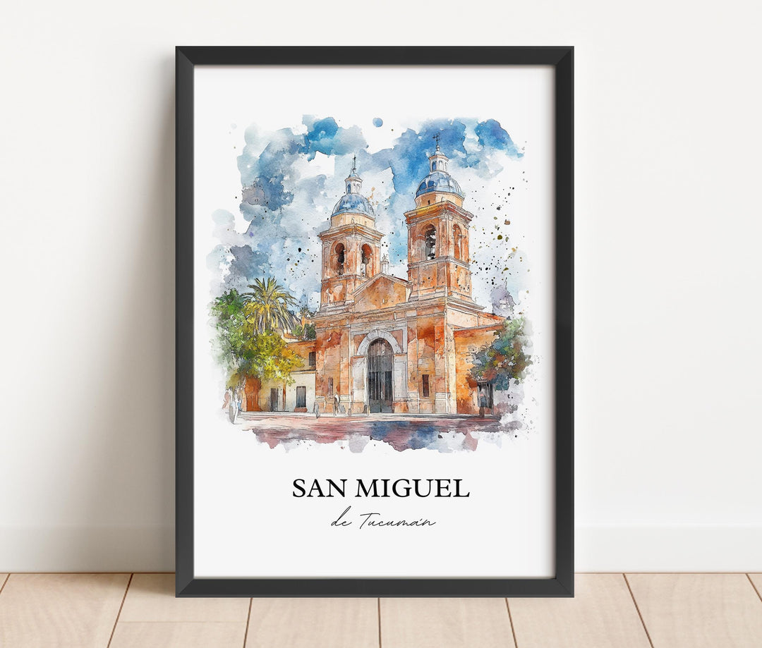 San Miguel de Tucumán Art, Argentina Print, Argentina Watercolor, San Miguel de Tucumán Gift, Travel Print, Travel Poster, Housewarming Gift