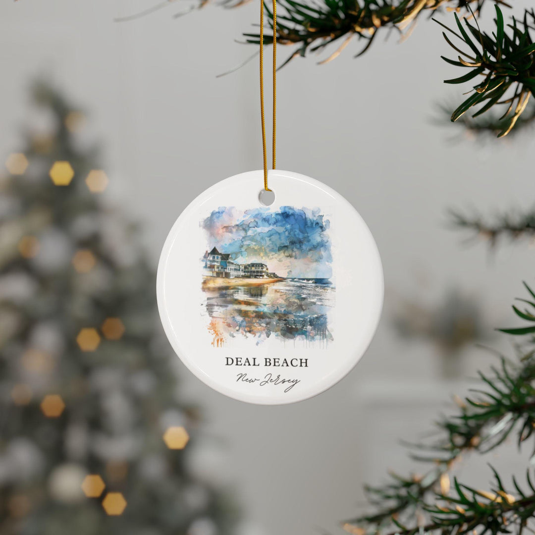 Deal Beach Ornament: Unique Deal Beach NJ Souvenir, Jersey Shore Xmas Decor, and Authentic Jersey Shore Gift