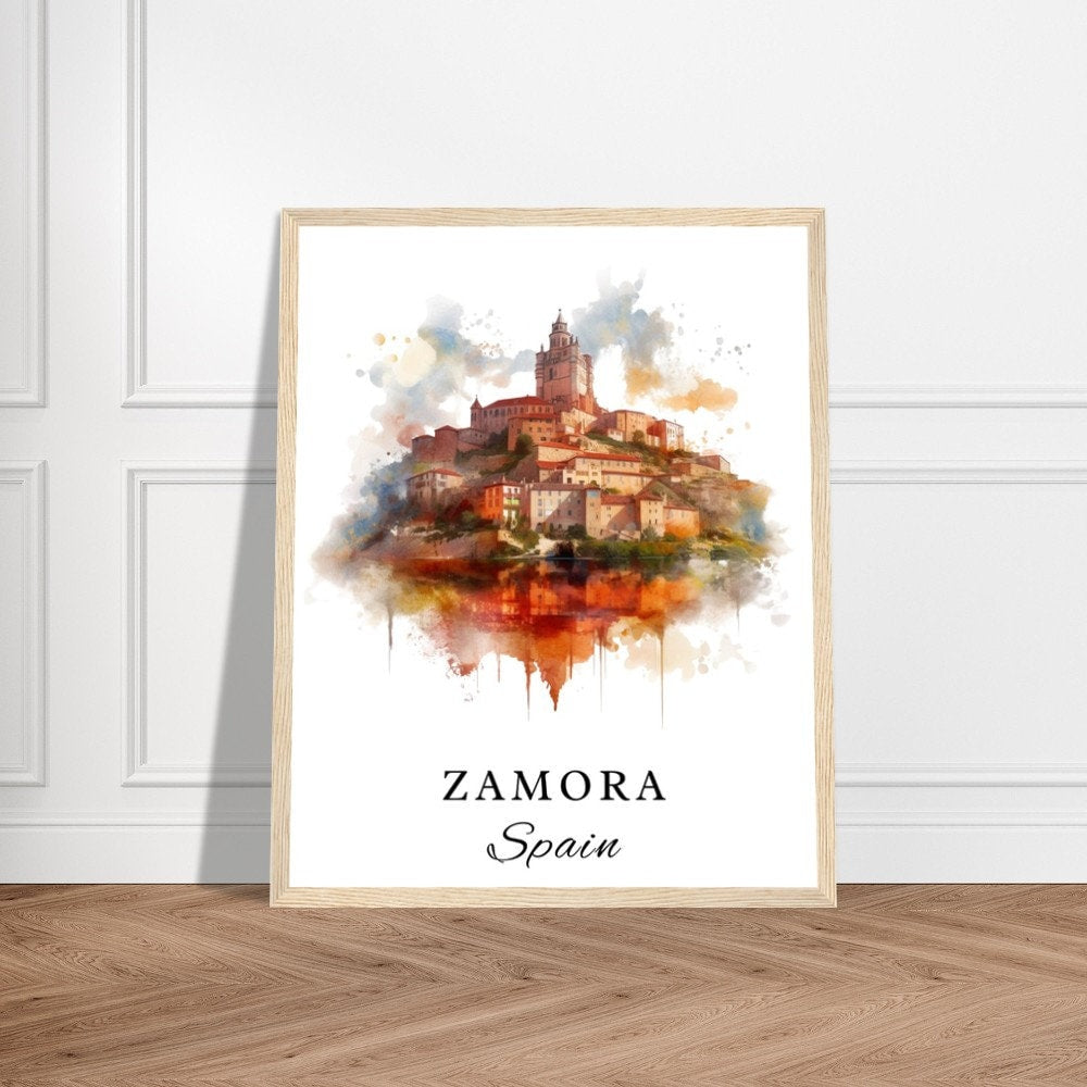 Zamora Spain wall art - Spain, Zamora poster, Zamora Wedding gift, Zamora Spain Birthday present, Custom Text, Personalised Gift