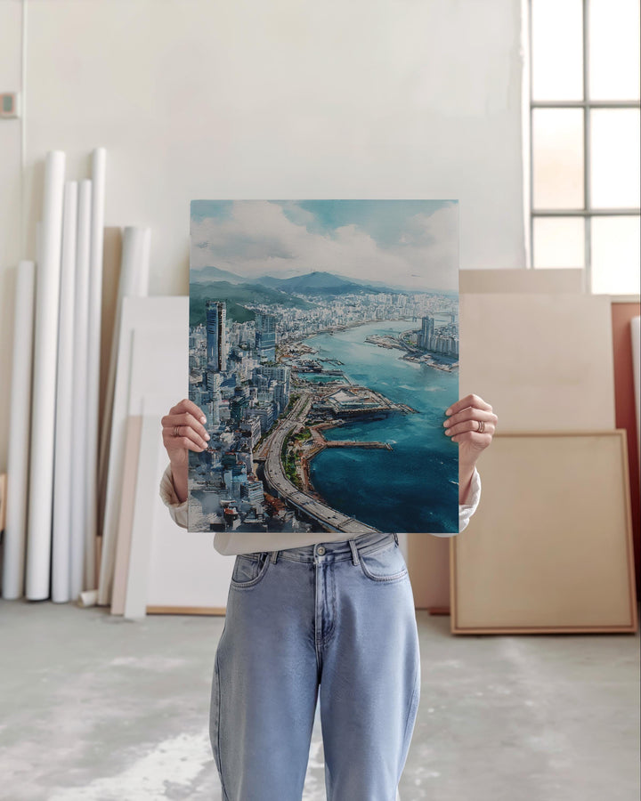 Busan, South Korea – Watercolor Art Print