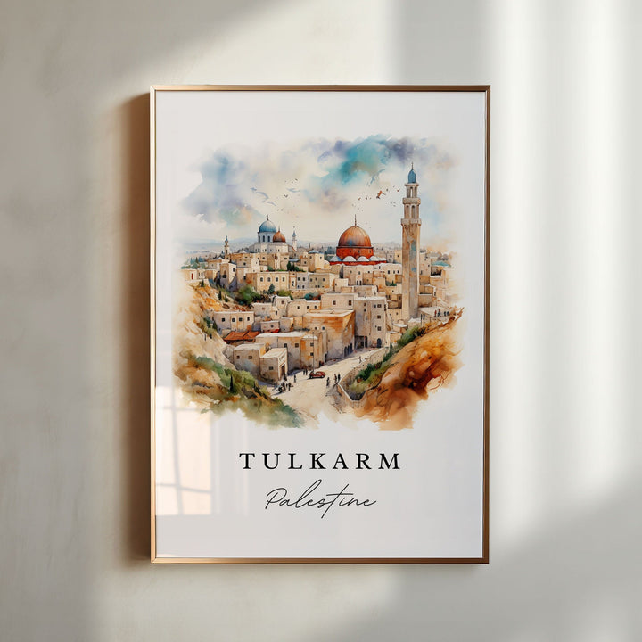 Tulkarm Palestine wall art - Palestine, Tulkarm poster print, Tulkarm Wedding gift, Birthday present, Custom Text, Perfect Gift