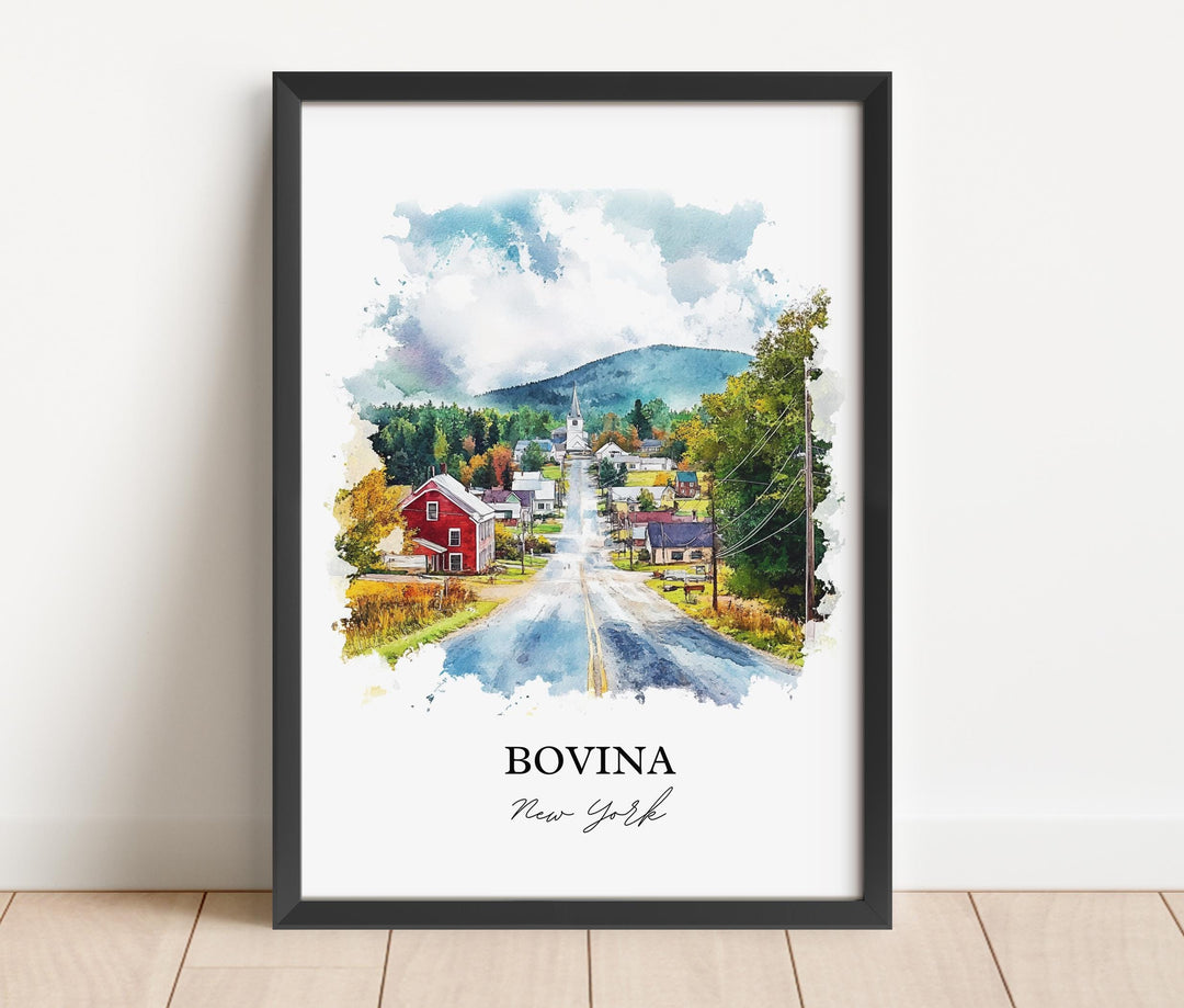 Bovina New York Wall Art, Delaware County NY Print, New York State Artwork, Bovina NY Gift, Travel Print, Travel Poster, Housewarming Gift