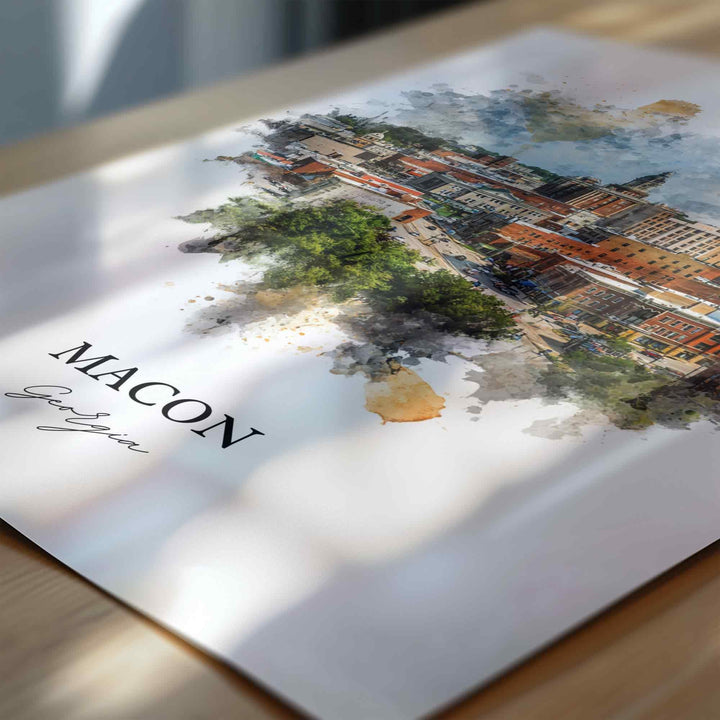 Macon, Georgia – Watercolor Art Print