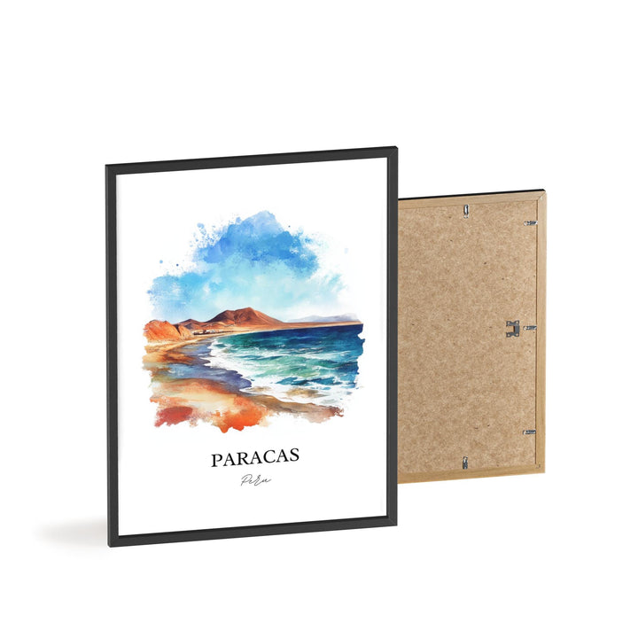 Paracas Peru Wall Art, El Chaco Beach Print, Peru Watercolor Art, Paracas Peru Gift, Travel Print, Travel Poster, Housewarming Gift