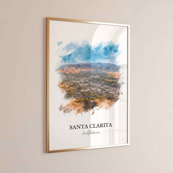 Santa Clarita, California – Watercolor Art Print