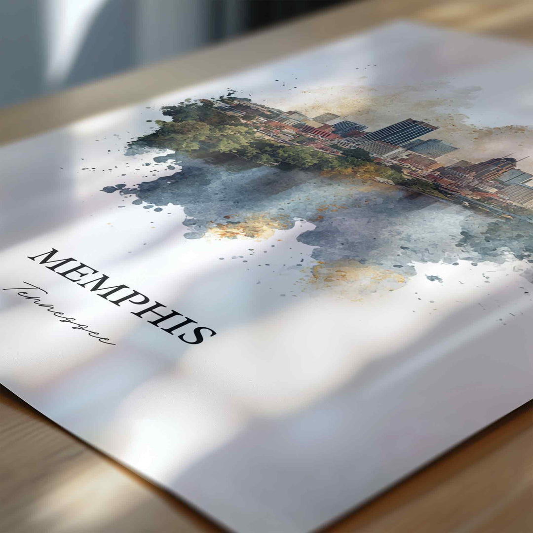 Memphis, Tennessee – Watercolor Art Print